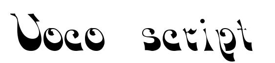 шрифт Voco script ssi, бесплатный шрифт Voco script ssi, предварительный просмотр шрифта Voco script ssi