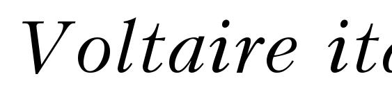 Voltaire italic Font