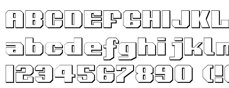 glyphs Voortrekker 3D font, сharacters Voortrekker 3D font, symbols Voortrekker 3D font, character map Voortrekker 3D font, preview Voortrekker 3D font, abc Voortrekker 3D font, Voortrekker 3D font
