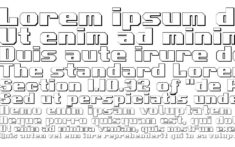 specimens Voortrekker 3D font, sample Voortrekker 3D font, an example of writing Voortrekker 3D font, review Voortrekker 3D font, preview Voortrekker 3D font, Voortrekker 3D font