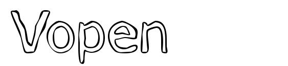 шрифт Vopen, бесплатный шрифт Vopen, предварительный просмотр шрифта Vopen