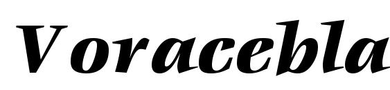 Voraceblackssk italic font, free Voraceblackssk italic font, preview Voraceblackssk italic font