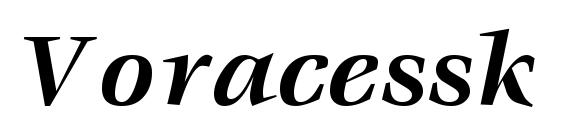 шрифт Voracessk bold italic, бесплатный шрифт Voracessk bold italic, предварительный просмотр шрифта Voracessk bold italic
