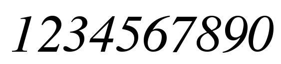 Vremya Italic Font, Number Fonts