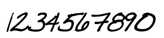 Vtc joelenehand bold italic Font, Number Fonts