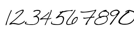 Vtc joelenehand regular italic Font, Number Fonts