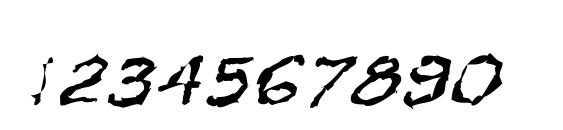 Vtc krinkle kut regular italic Font, Number Fonts