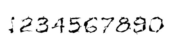 Vtc krinkle kut thin Font, Number Fonts