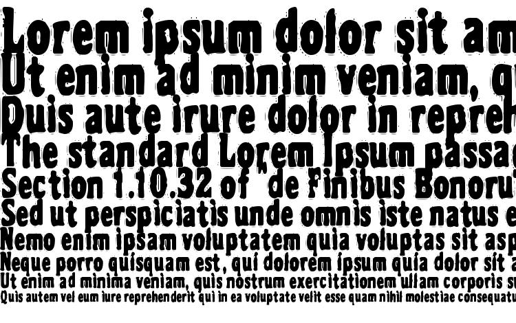 specimens Vtc nightofthedrippydead regular font, sample Vtc nightofthedrippydead regular font, an example of writing Vtc nightofthedrippydead regular font, review Vtc nightofthedrippydead regular font, preview Vtc nightofthedrippydead regular font, Vtc nightofthedrippydead regular font