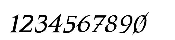 Vtcswitchbladeromanceitalic Font, Number Fonts
