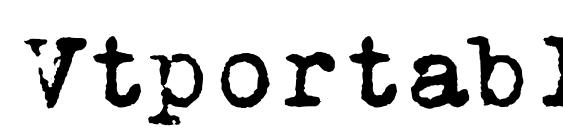 шрифт Vtportableremington, бесплатный шрифт Vtportableremington, предварительный просмотр шрифта Vtportableremington