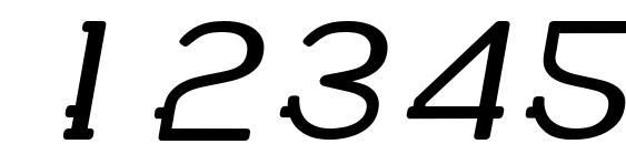 WABECO Bold Italic Font, Number Fonts