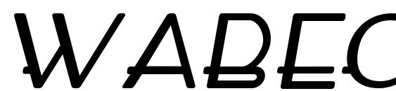 WABECO Bold Italic Font