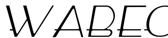 WABECO Thin Italic Font