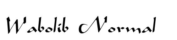 Wabolib Normal Font, Handwriting Fonts
