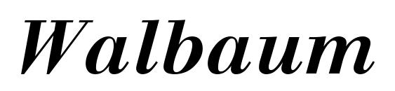 Шрифт Walbaum Bold Italic Oldstyle Figures