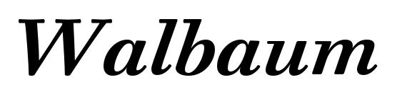 Walbaum Text Pro Bold Italic Font