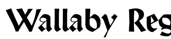 Wallaby Regular font, free Wallaby Regular font, preview Wallaby Regular font