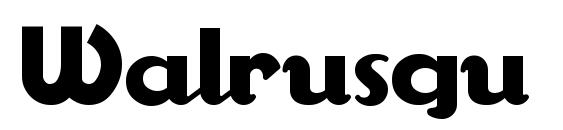 шрифт Walrusgu, бесплатный шрифт Walrusgu, предварительный просмотр шрифта Walrusgu