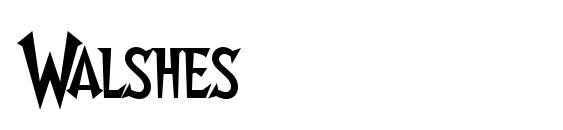 шрифт Walshes, бесплатный шрифт Walshes, предварительный просмотр шрифта Walshes