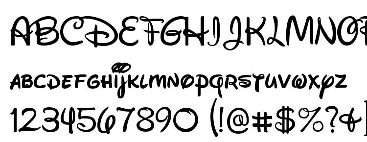 glyphs Walt Disney Script v4.1 font, сharacters Walt Disney Script v4.1 font, symbols Walt Disney Script v4.1 font, character map Walt Disney Script v4.1 font, preview Walt Disney Script v4.1 font, abc Walt Disney Script v4.1 font, Walt Disney Script v4.1 font