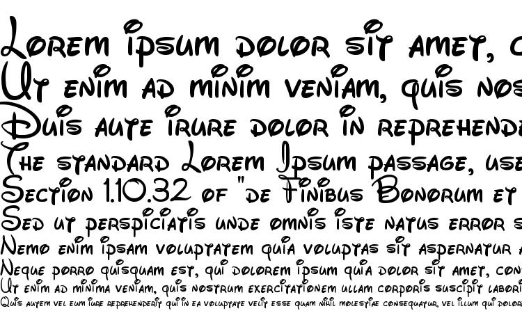 specimens Walt Disney Script v4.1 font, sample Walt Disney Script v4.1 font, an example of writing Walt Disney Script v4.1 font, review Walt Disney Script v4.1 font, preview Walt Disney Script v4.1 font, Walt Disney Script v4.1 font