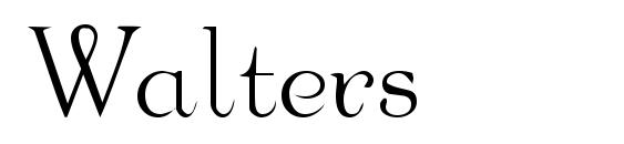 шрифт Walters, бесплатный шрифт Walters, предварительный просмотр шрифта Walters