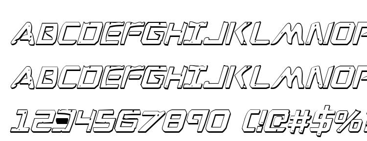 глифы шрифта War Eagle 3D Condensed Italic, символы шрифта War Eagle 3D Condensed Italic, символьная карта шрифта War Eagle 3D Condensed Italic, предварительный просмотр шрифта War Eagle 3D Condensed Italic, алфавит шрифта War Eagle 3D Condensed Italic, шрифт War Eagle 3D Condensed Italic