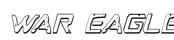 War Eagle 3D Condensed Italic Font