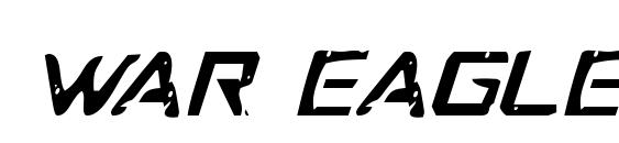 шрифт War Eagle Condensed Italic, бесплатный шрифт War Eagle Condensed Italic, предварительный просмотр шрифта War Eagle Condensed Italic