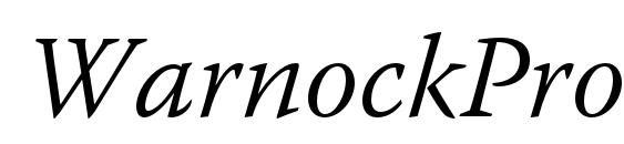 шрифт WarnockPro LightIt, бесплатный шрифт WarnockPro LightIt, предварительный просмотр шрифта WarnockPro LightIt