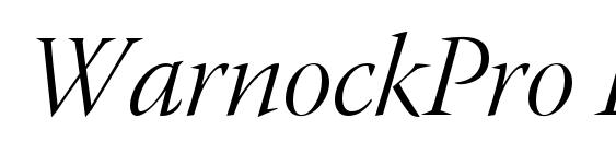 шрифт WarnockPro LightItDisp, бесплатный шрифт WarnockPro LightItDisp, предварительный просмотр шрифта WarnockPro LightItDisp