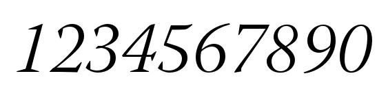 WarnockPro LightItSubh Font, Number Fonts