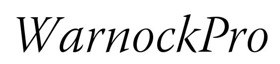 WarnockPro LightItSubh Font, Retro Fonts
