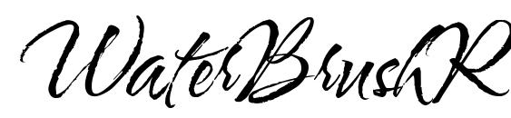 шрифт WaterBrushROB, бесплатный шрифт WaterBrushROB, предварительный просмотр шрифта WaterBrushROB