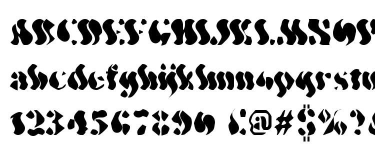 глифы шрифта Wavy Optickal, символы шрифта Wavy Optickal, символьная карта шрифта Wavy Optickal, предварительный просмотр шрифта Wavy Optickal, алфавит шрифта Wavy Optickal, шрифт Wavy Optickal