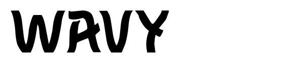шрифт Wavy, бесплатный шрифт Wavy, предварительный просмотр шрифта Wavy