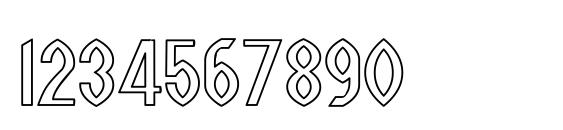 Wazoo Outline Font, Number Fonts