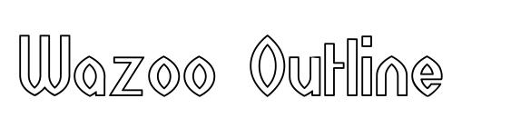 шрифт Wazoo Outline, бесплатный шрифт Wazoo Outline, предварительный просмотр шрифта Wazoo Outline