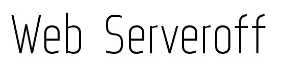 Web Serveroff font, free Web Serveroff font, preview Web Serveroff font