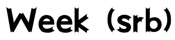 шрифт Week (srb), бесплатный шрифт Week (srb), предварительный просмотр шрифта Week (srb)