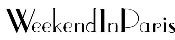 WeekendInParis Regular Font, Sans Serif Fonts