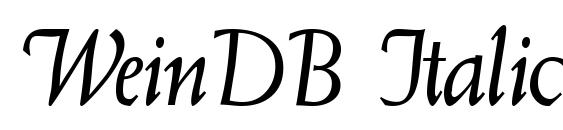 Шрифт WeinDB Italic