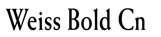 шрифт Weiss Bold Cn, бесплатный шрифт Weiss Bold Cn, предварительный просмотр шрифта Weiss Bold Cn