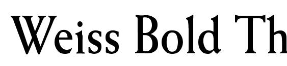 шрифт Weiss Bold Th, бесплатный шрифт Weiss Bold Th, предварительный просмотр шрифта Weiss Bold Th