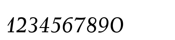 Weiss Italic BT Font, Number Fonts