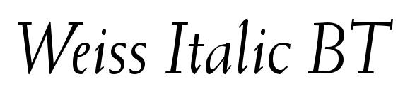 Weiss Italic BT font, free Weiss Italic BT font, preview Weiss Italic BT font