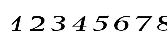 Weiss Italic Ex Font, Number Fonts