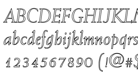 Weiss Italic Hollow Font Download Free / LegionFonts