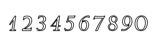 Weiss Italic Hollow Font, Number Fonts